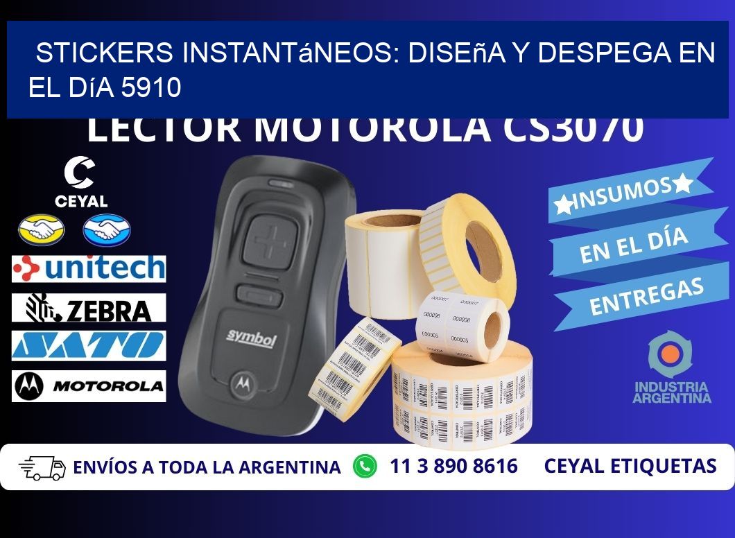Stickers Instantáneos: Diseña y Despega en el Día 5910