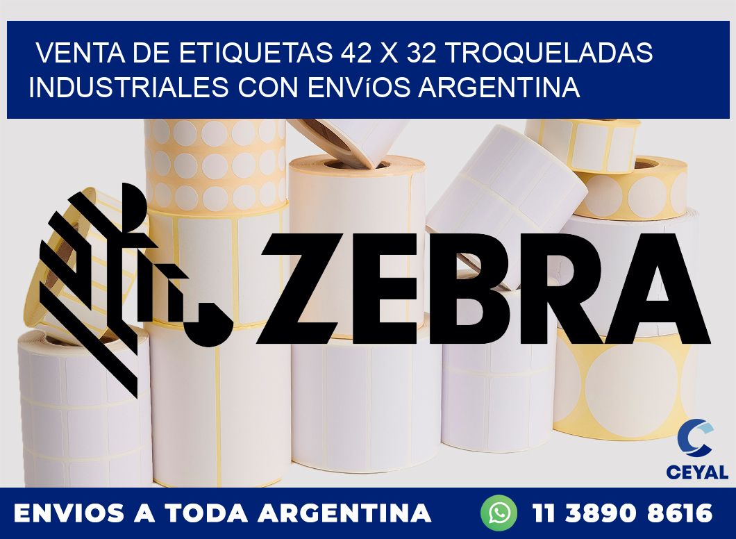 Venta de etiquetas 42 x 32 troqueladas industriales con envíos Argentina