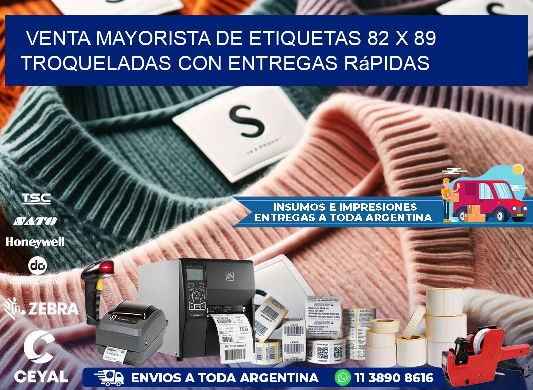 Venta mayorista de etiquetas 82 x 89 troqueladas con entregas rápidas