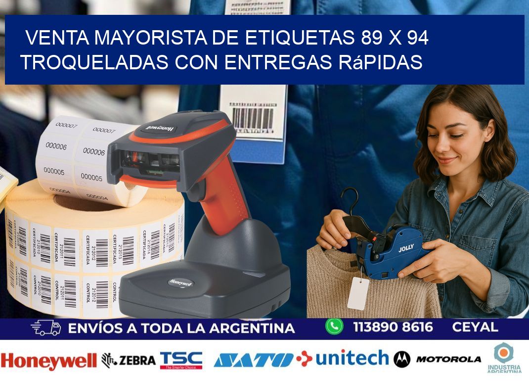 Venta mayorista de etiquetas 89 x 94 troqueladas con entregas rápidas