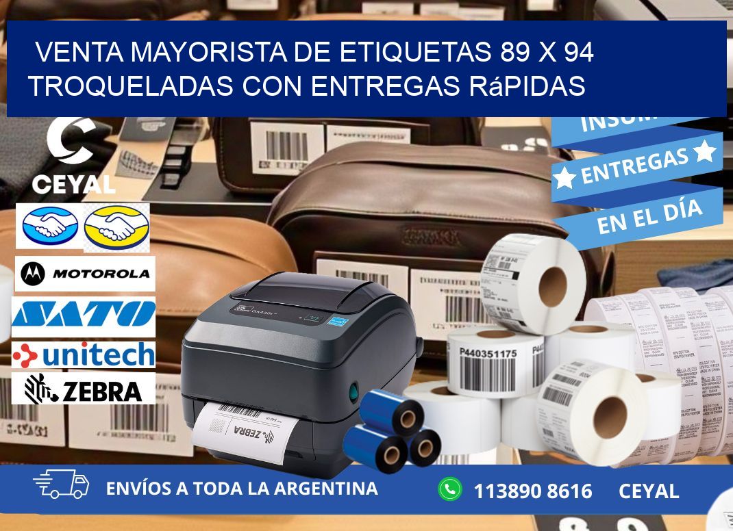 Venta mayorista de etiquetas 89 x 94 troqueladas con entregas rápidas