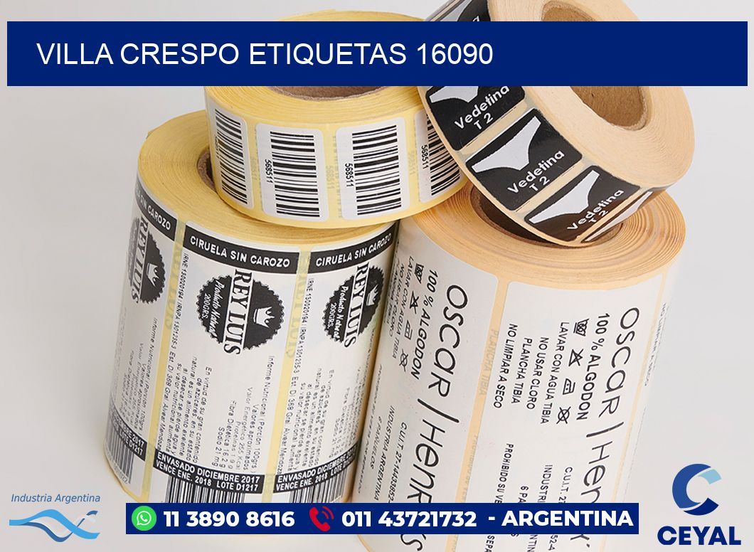 Villa Crespo etiquetas 16090