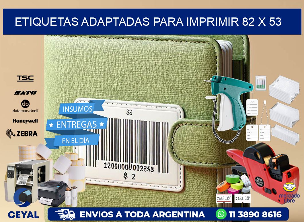 etiquetas adaptadas para imprimir 82 x 53