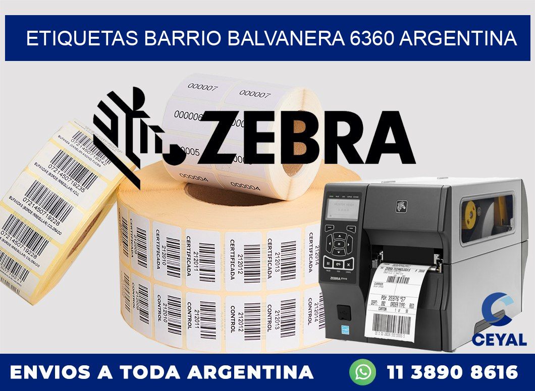 etiquetas barrio balvanera 6360 argentina