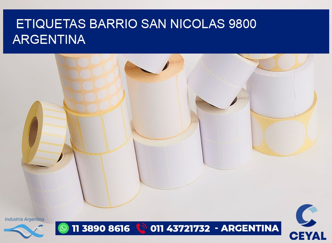 etiquetas barrio san nicolas 9800 argentina