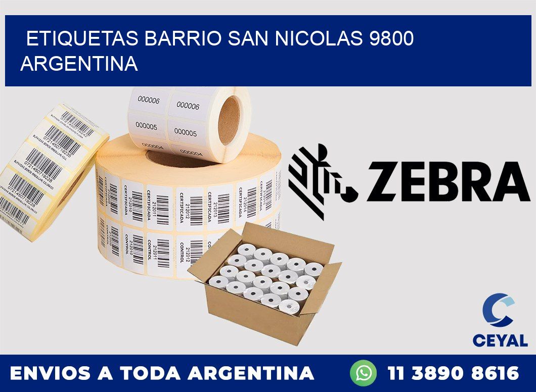 etiquetas barrio san nicolas 9800 argentina