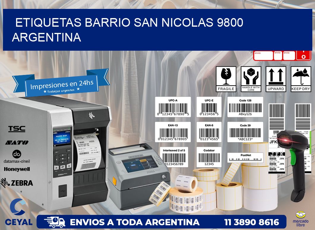 etiquetas barrio san nicolas 9800 argentina