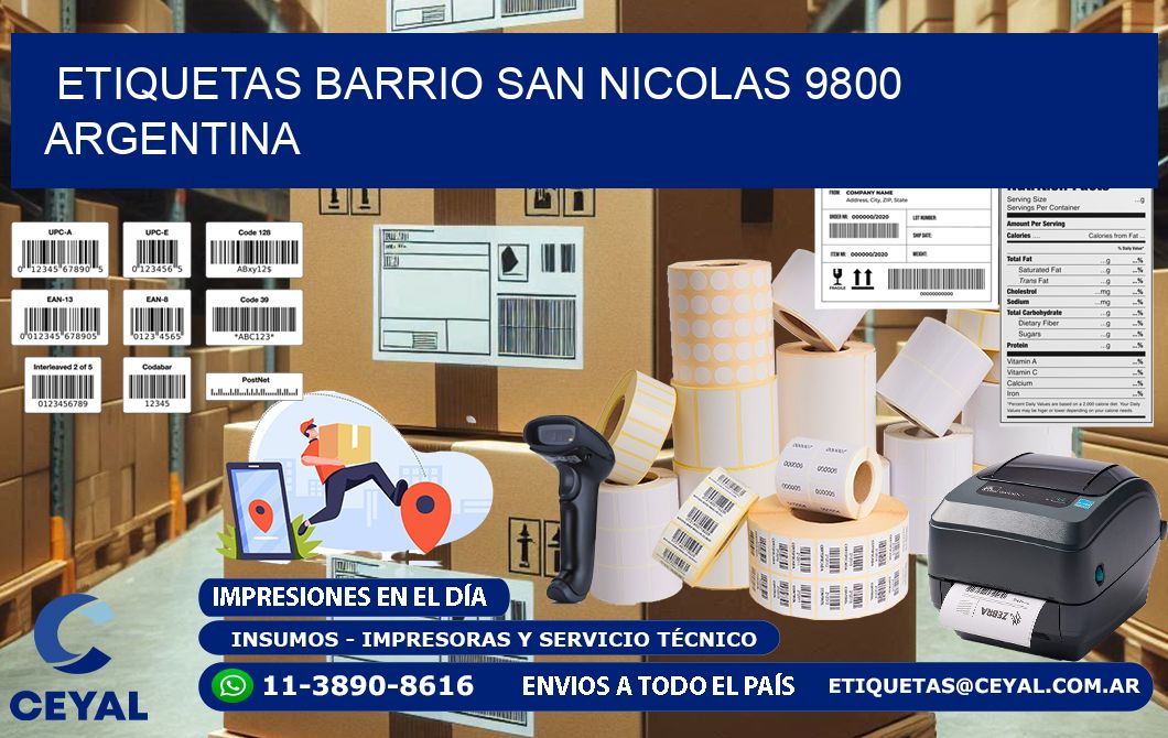 etiquetas barrio san nicolas 9800 argentina