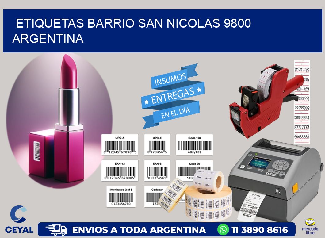 etiquetas barrio san nicolas 9800 argentina