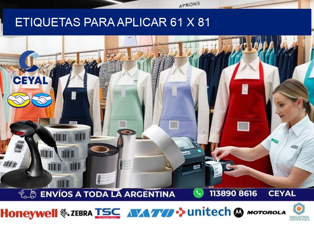 etiquetas para aplicar 61 x 81