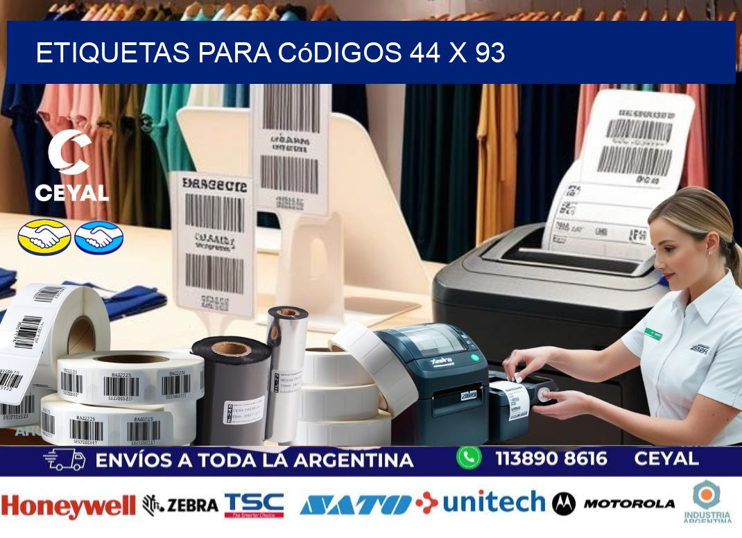 etiquetas para códigos 44 x 93