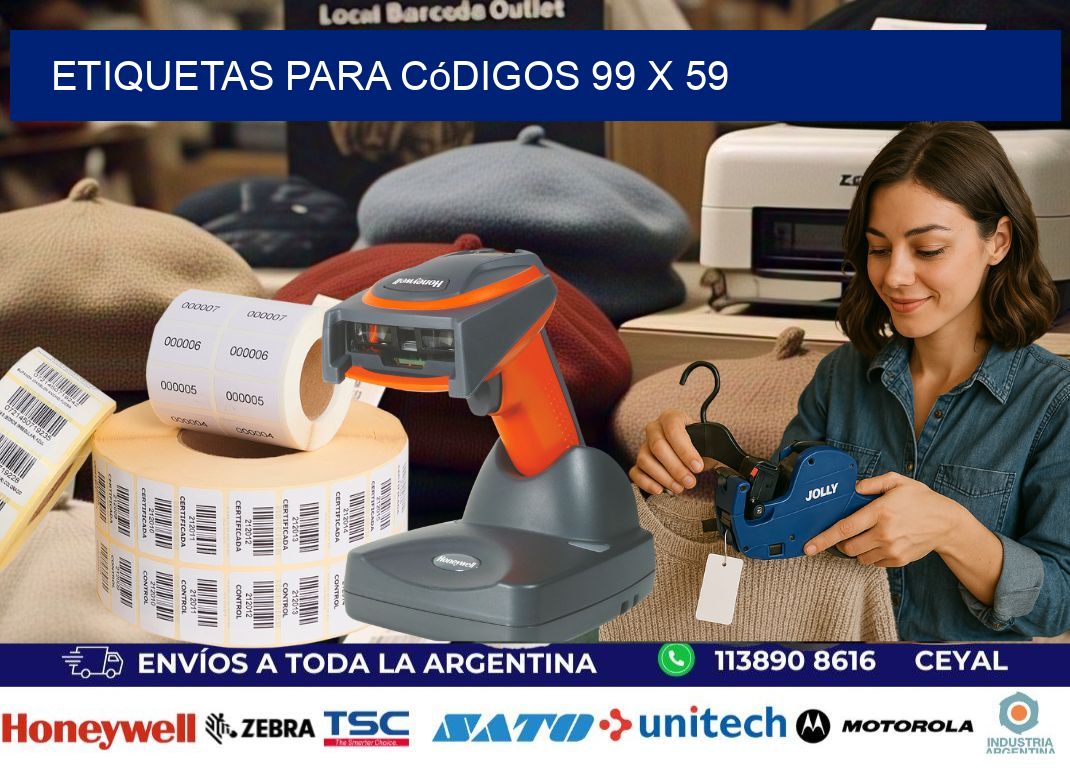 etiquetas para códigos 99 x 59