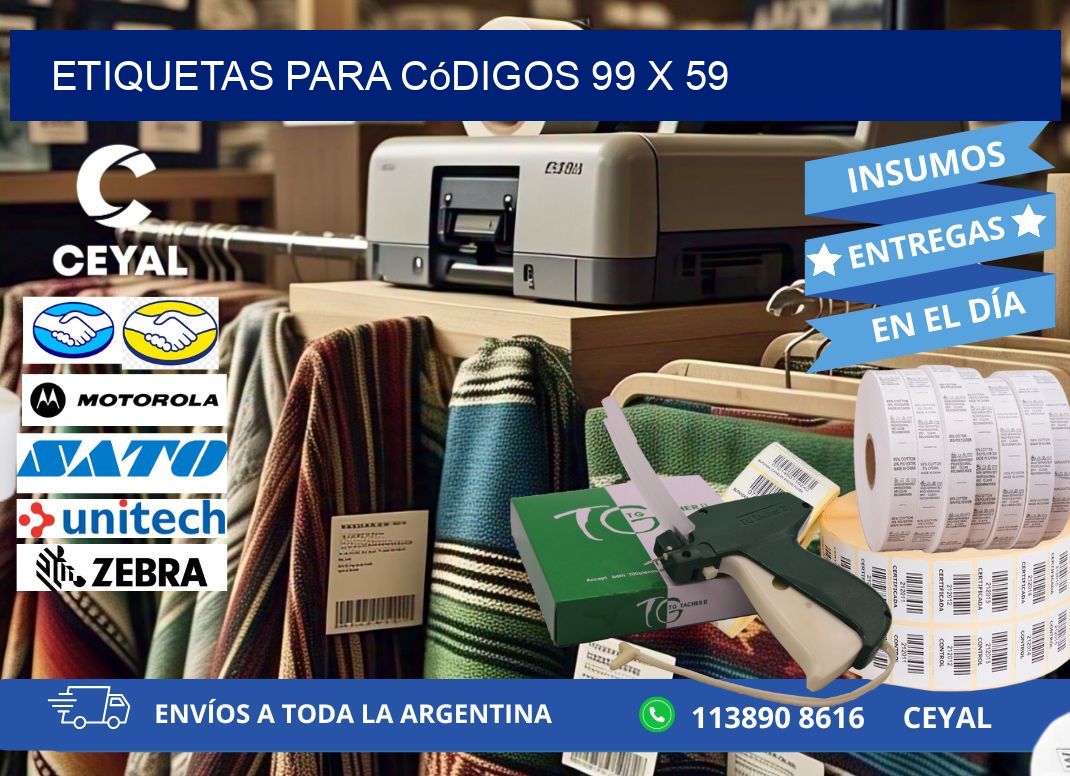 etiquetas para códigos 99 x 59