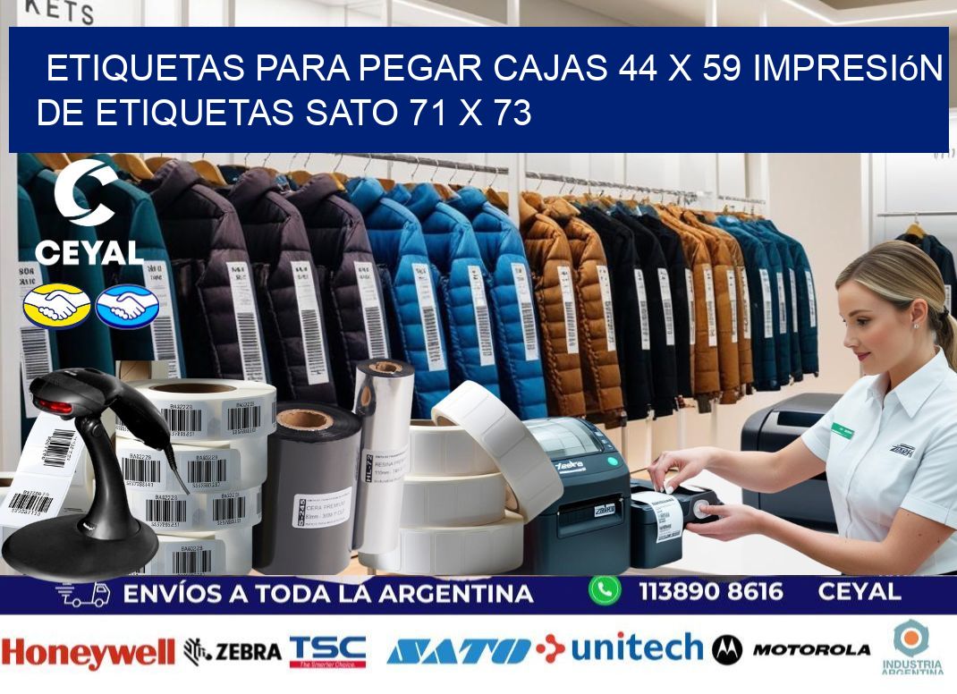 etiquetas para pegar cajas 44 x 59 impresión de etiquetas sato 71 x 73