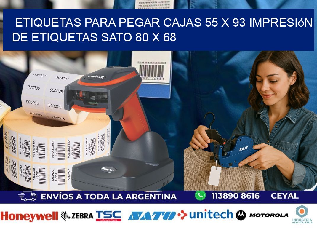 etiquetas para pegar cajas 55 x 93 impresión de etiquetas sato 80 x 68