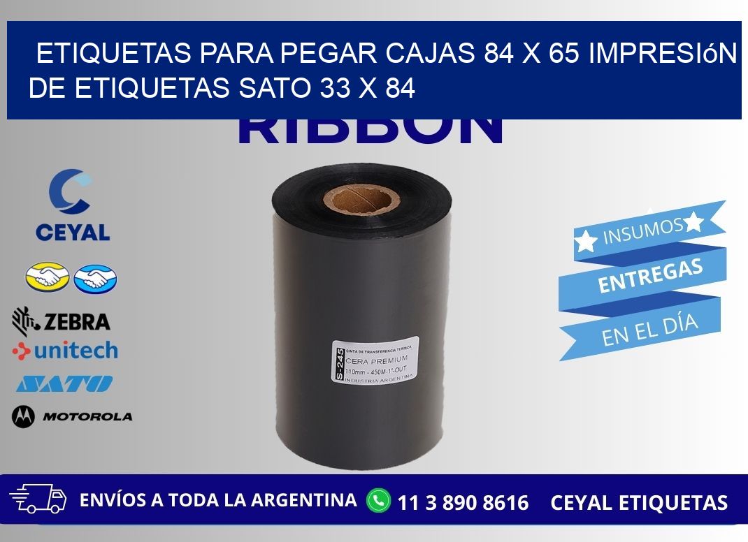 etiquetas para pegar cajas 84 x 65 impresión de etiquetas sato 33 x 84