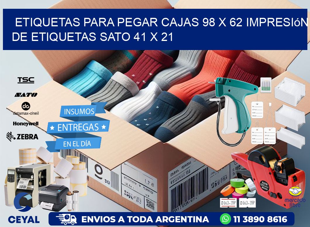 etiquetas para pegar cajas 98 x 62 impresión de etiquetas sato 41 x 21