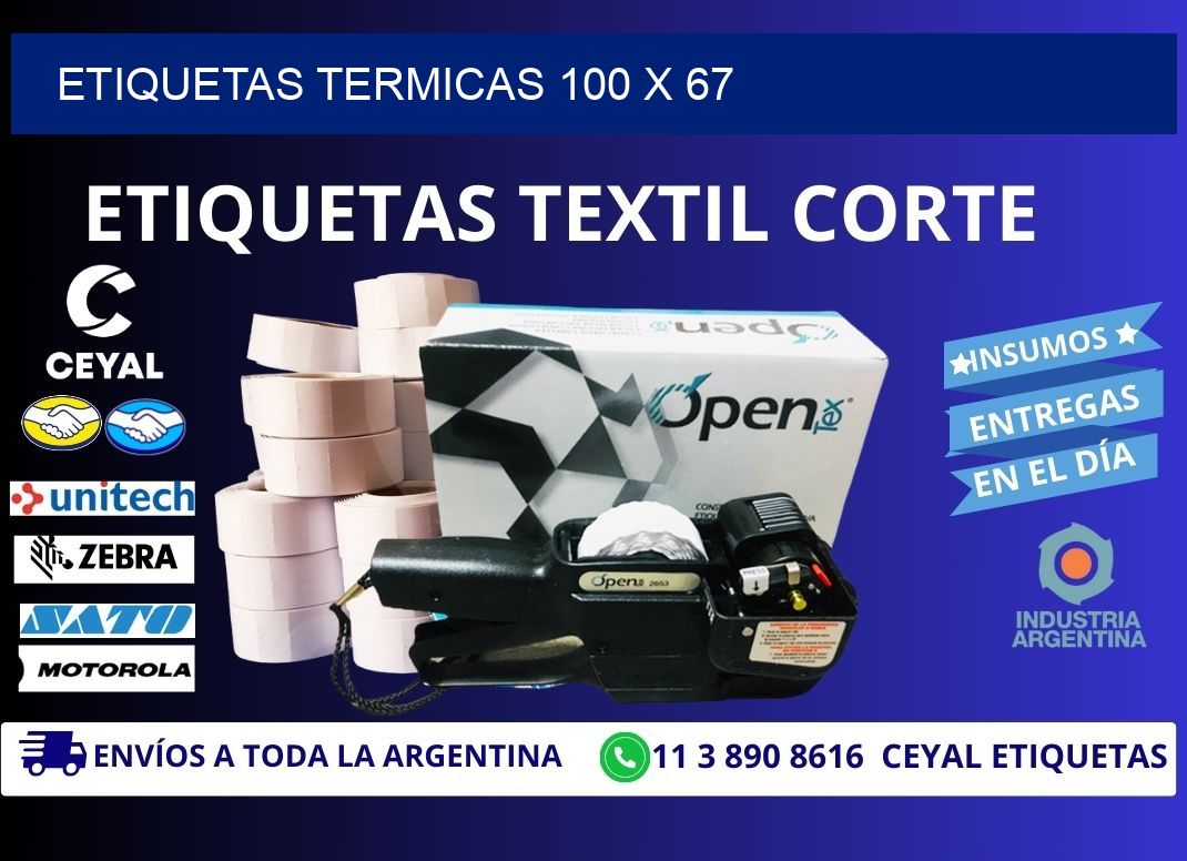 etiquetas termicas 100 x 67
