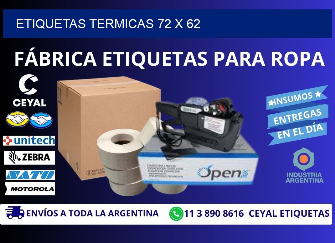 etiquetas termicas 72 x 62