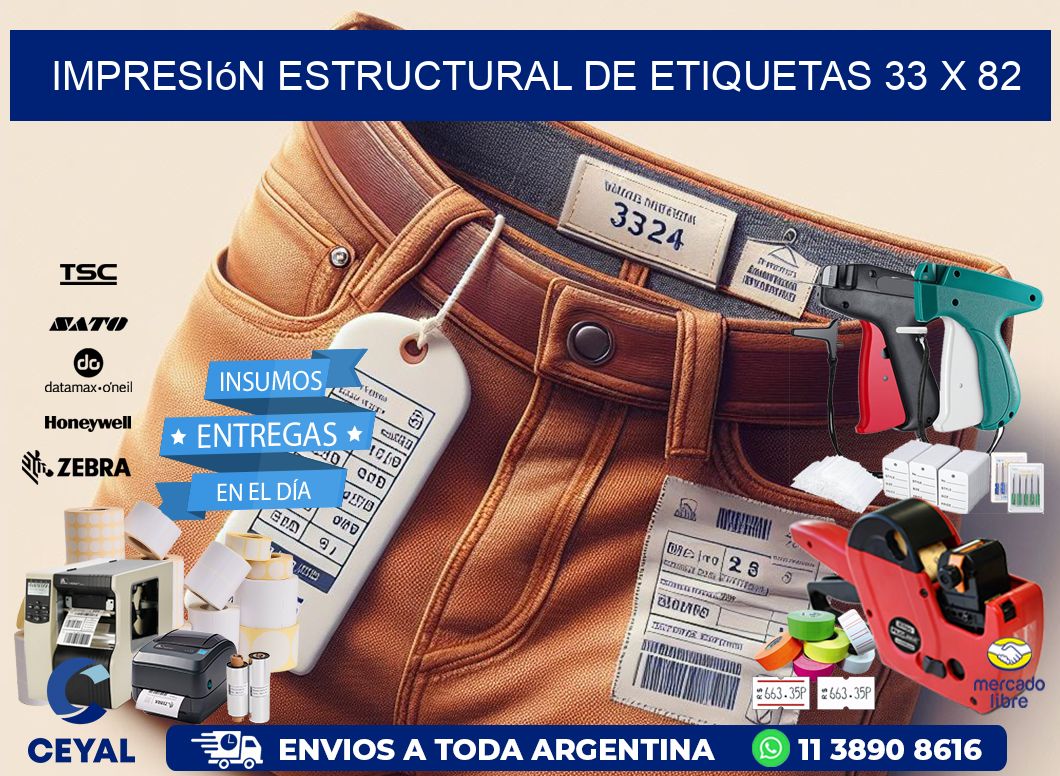 impresión estructural de etiquetas 33 x 82