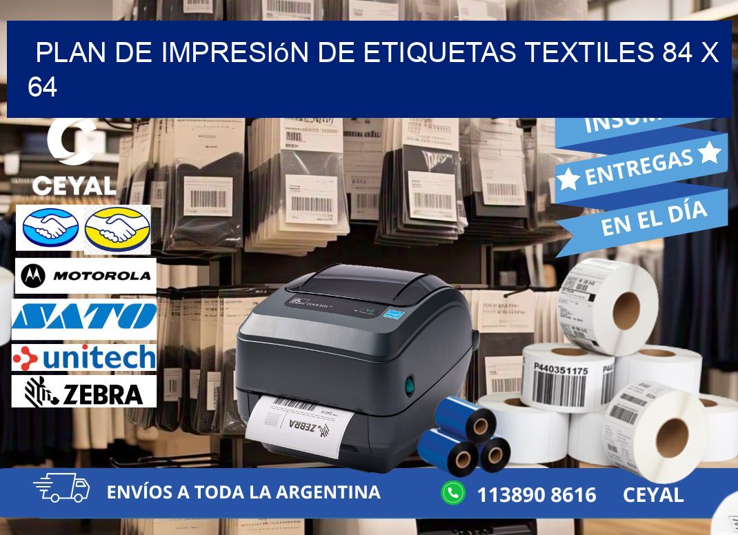 plan de impresión de etiquetas textiles 84 x 64