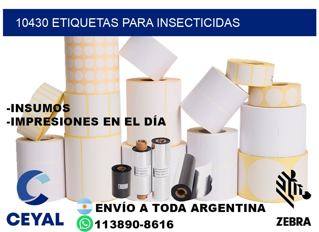 10430 Etiquetas para insecticidas