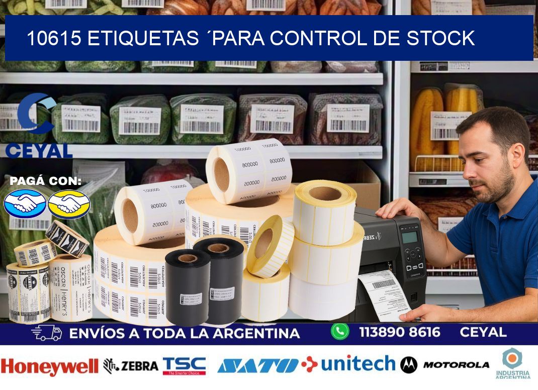 10615 Etiquetas ´para control de stock