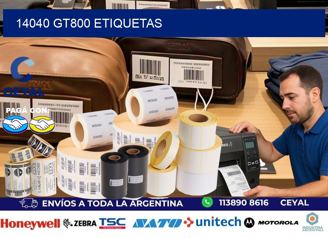 14040 GT800 etiquetas