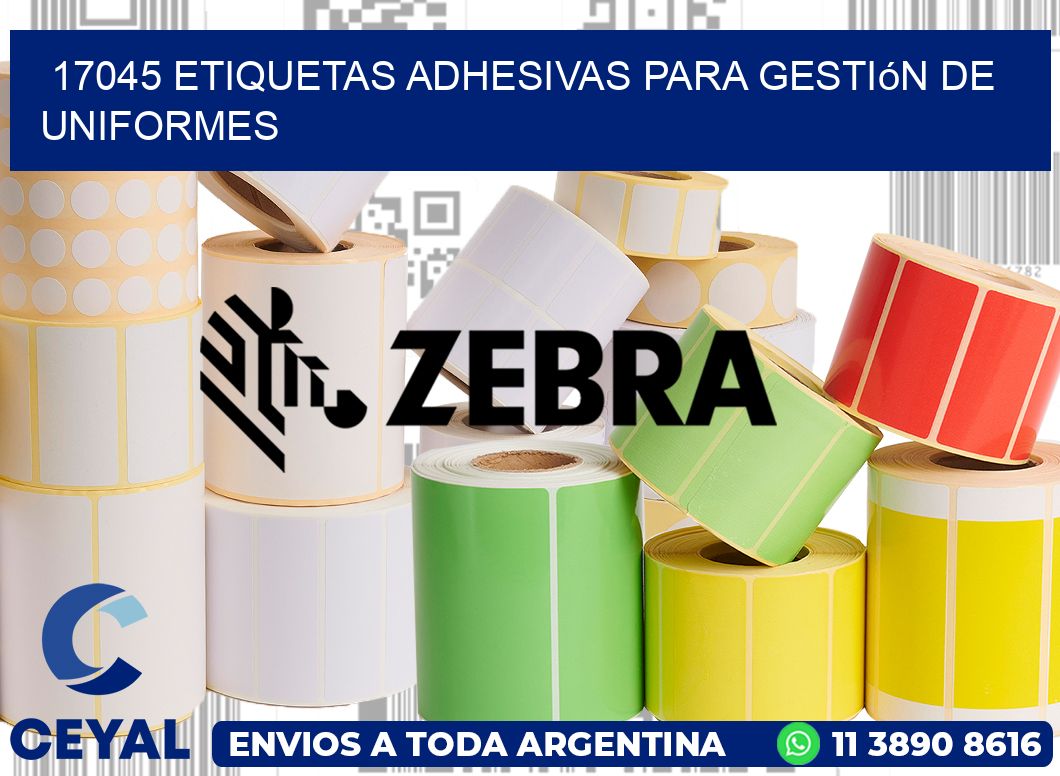 17045 Etiquetas adhesivas para gestión de uniformes