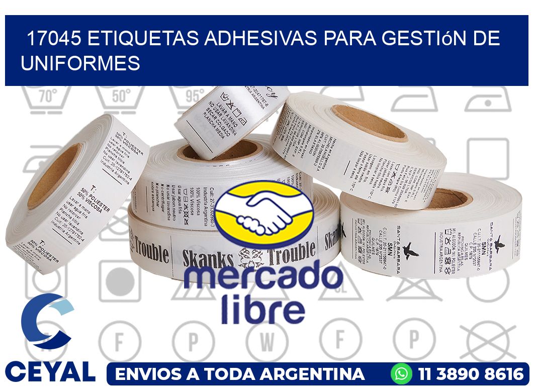 17045 Etiquetas adhesivas para gestión de uniformes