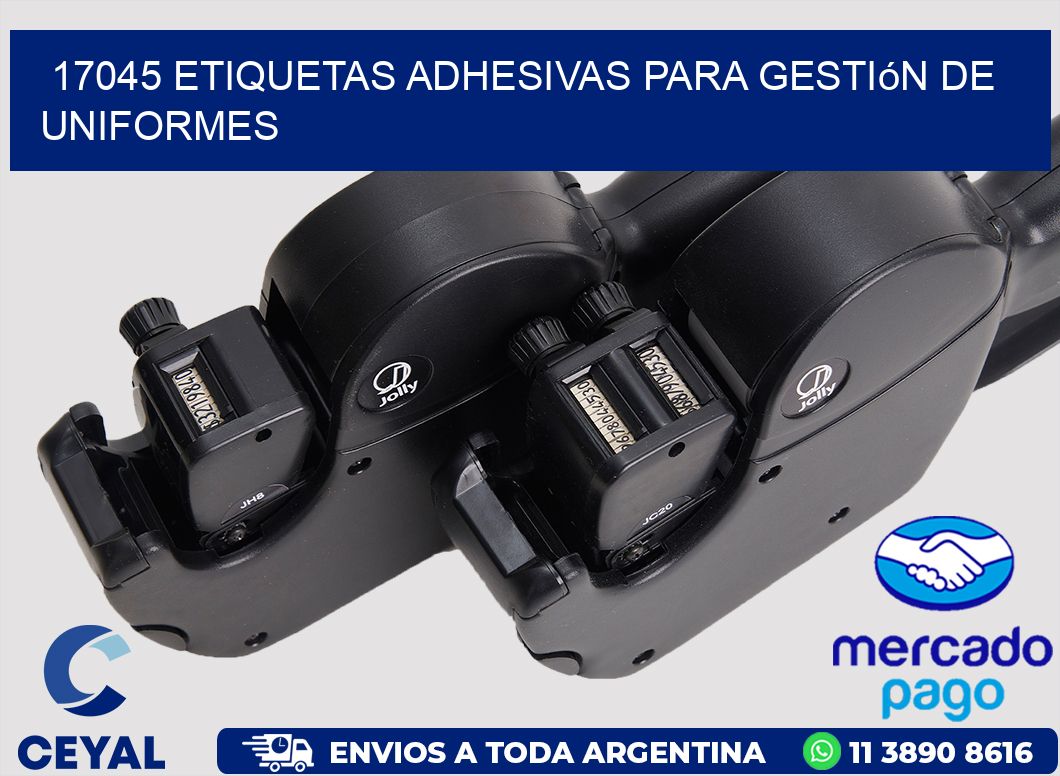 17045 Etiquetas adhesivas para gestión de uniformes