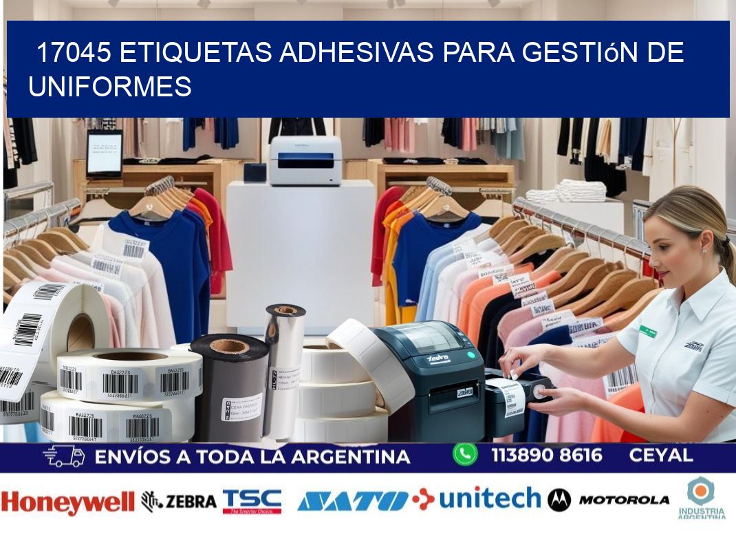 17045 Etiquetas adhesivas para gestión de uniformes