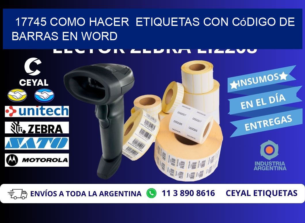 17745 Como hacer  etiquetas con código de barras en Word
