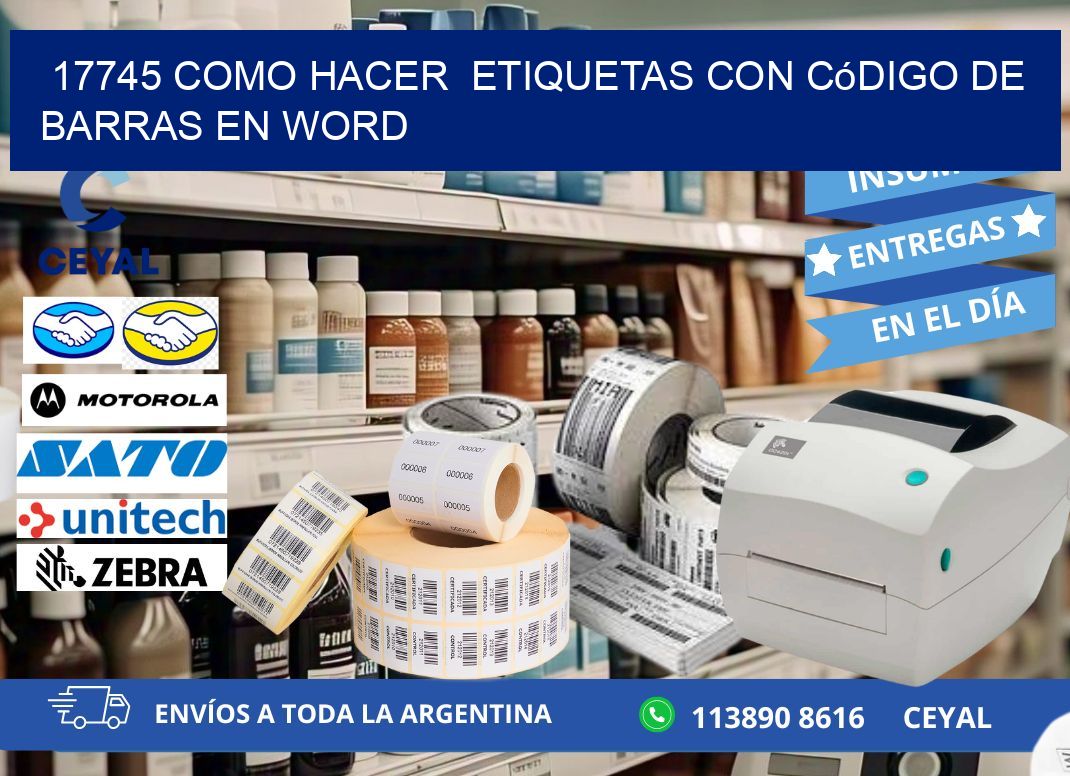 17745 Como hacer  etiquetas con código de barras en Word