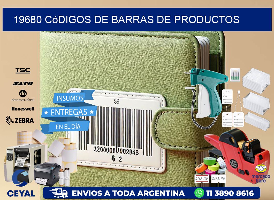 19680 Códigos de barras de productos