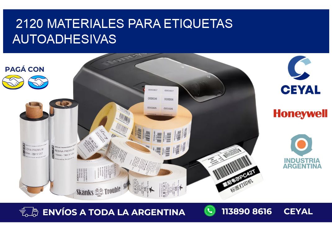 2120 materiales para etiquetas autoadhesivas
