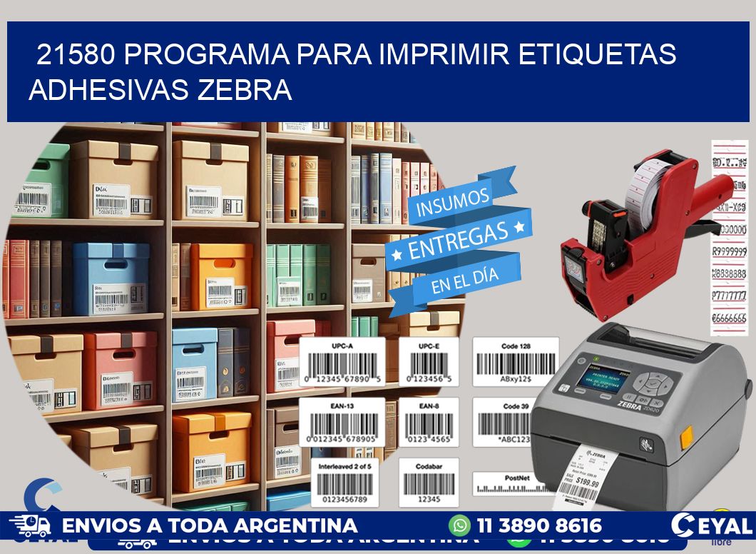 21580 Programa para imprimir etiquetas adhesivas zebra