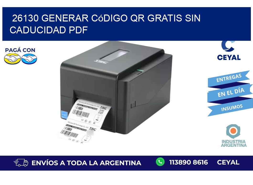 26130 Generar código QR gratis sin caducidad PDF
