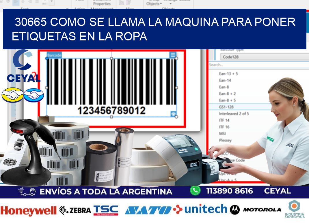 30665 como se llama la maquina para poner etiquetas en la ropa