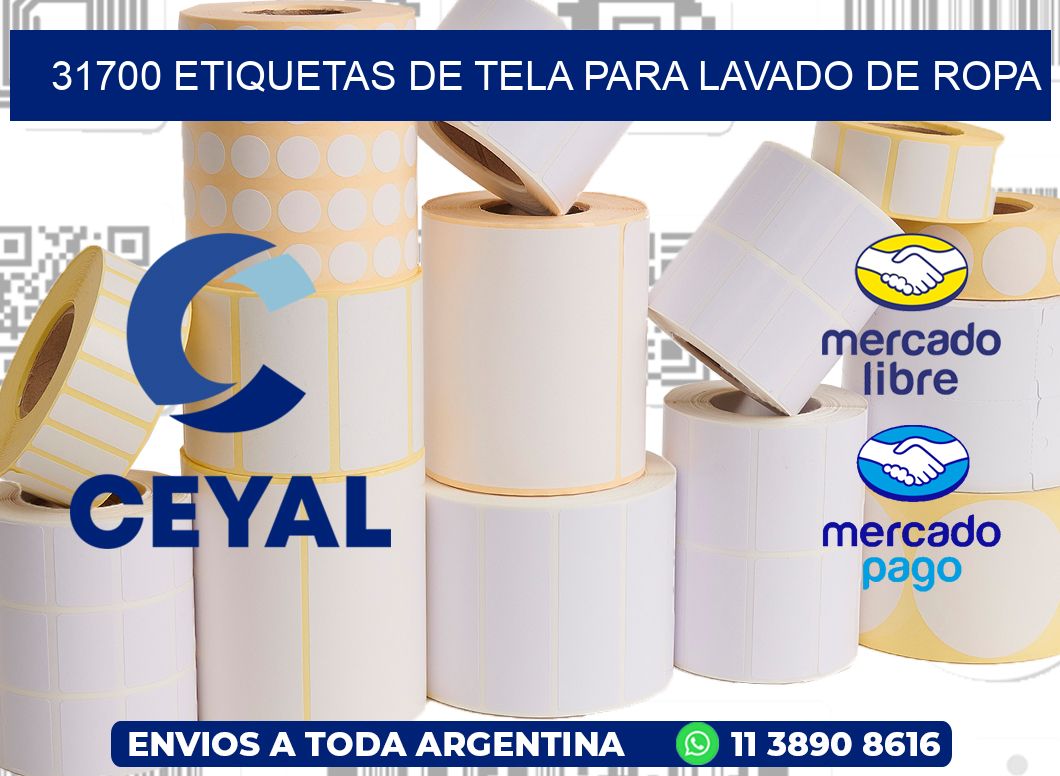 31700 Etiquetas de tela para lavado de ropa