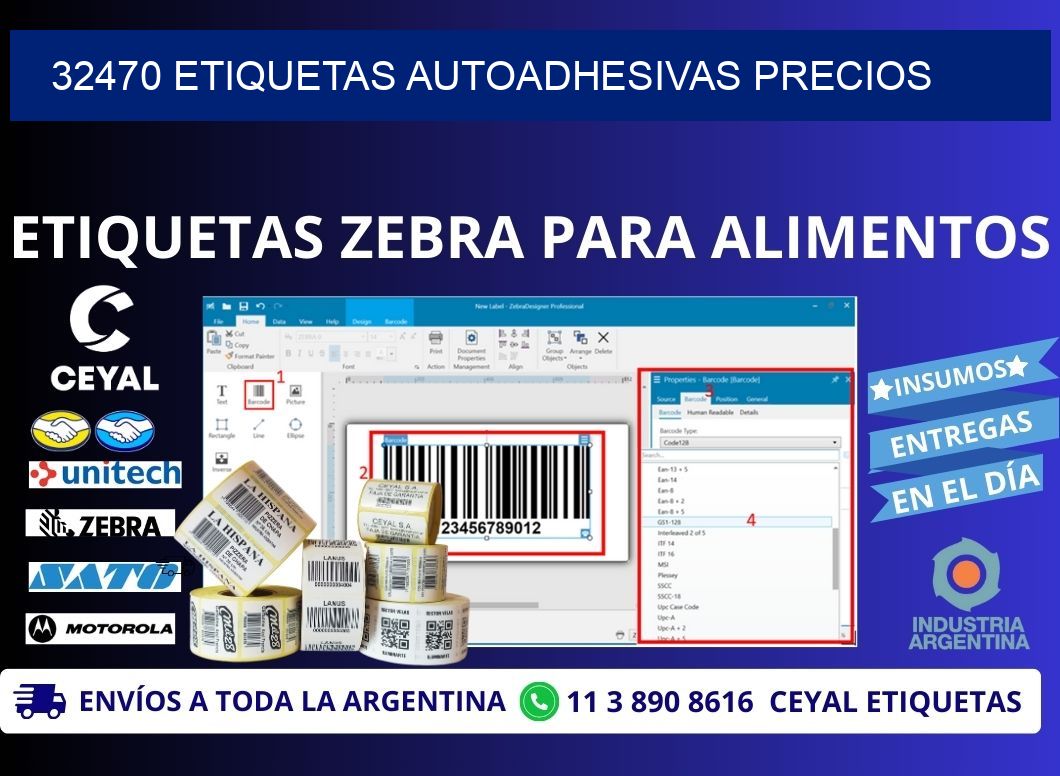 32470 Etiquetas autoadhesivas precios