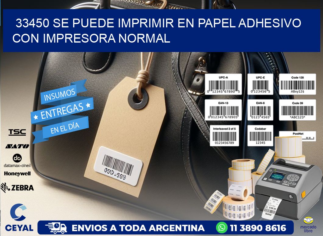 33450 Se puede imprimir en papel adhesivo con impresora normal