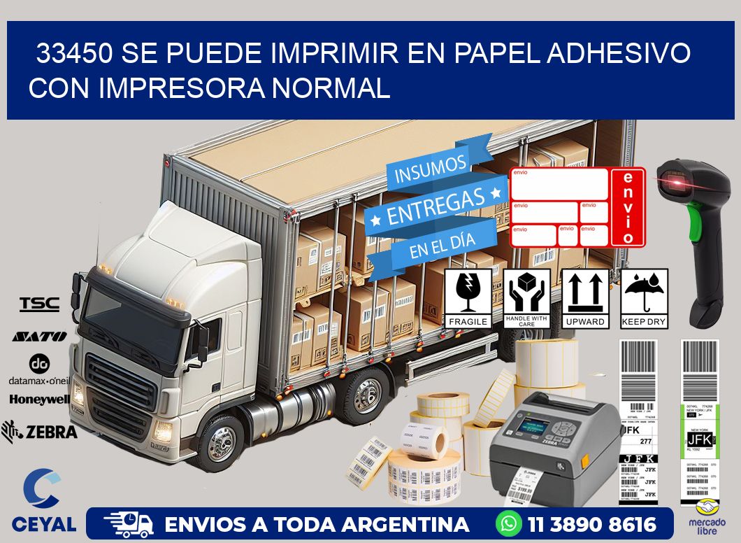 33450 Se puede imprimir en papel adhesivo con impresora normal