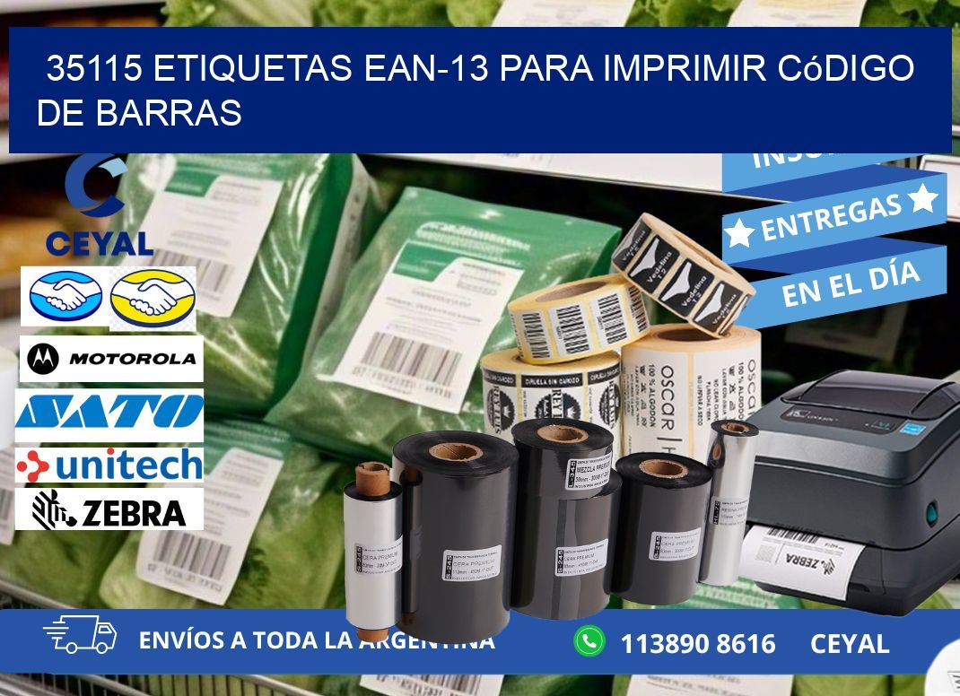 35115 etiquetas ean-13 para imprimir código  de barras