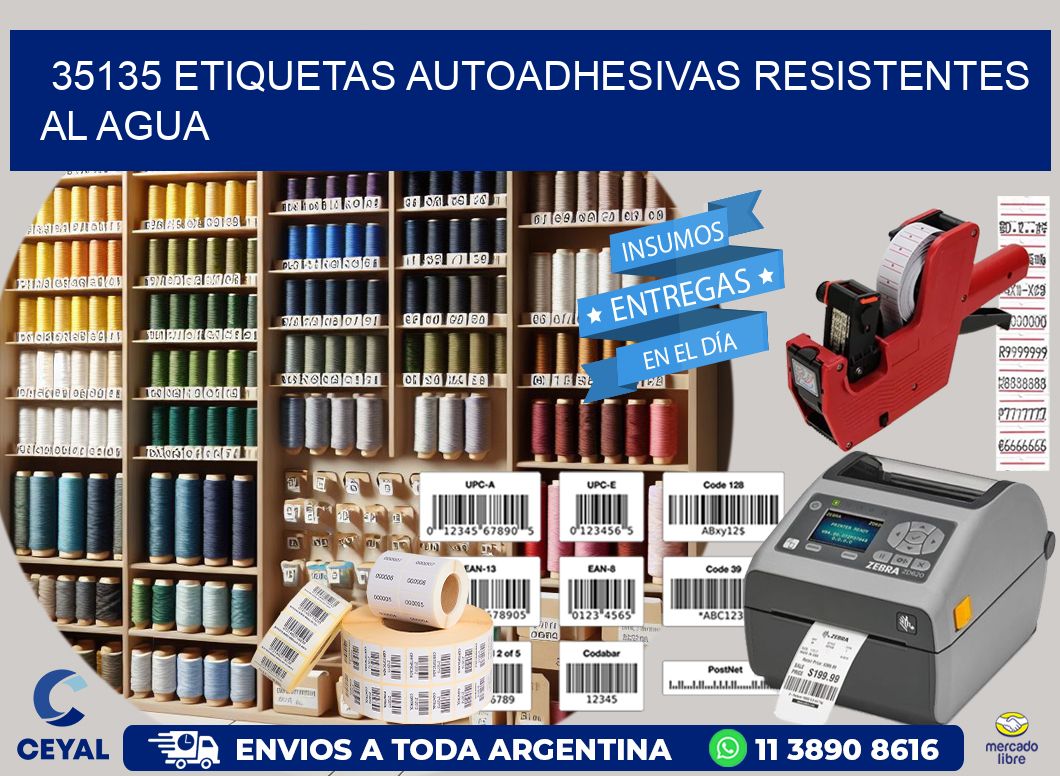 35135 etiquetas autoadhesivas resistentes al agua