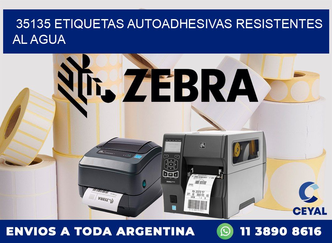 35135 etiquetas autoadhesivas resistentes al agua