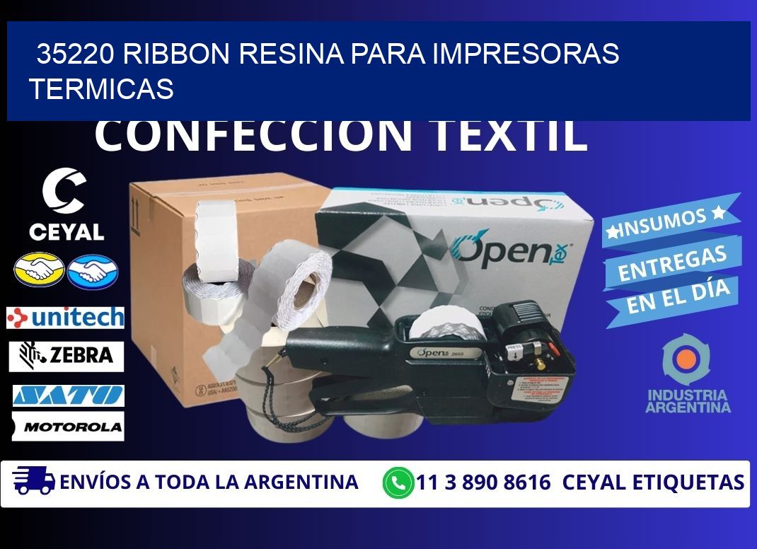 35220 ribbon resina para impresoras termicas