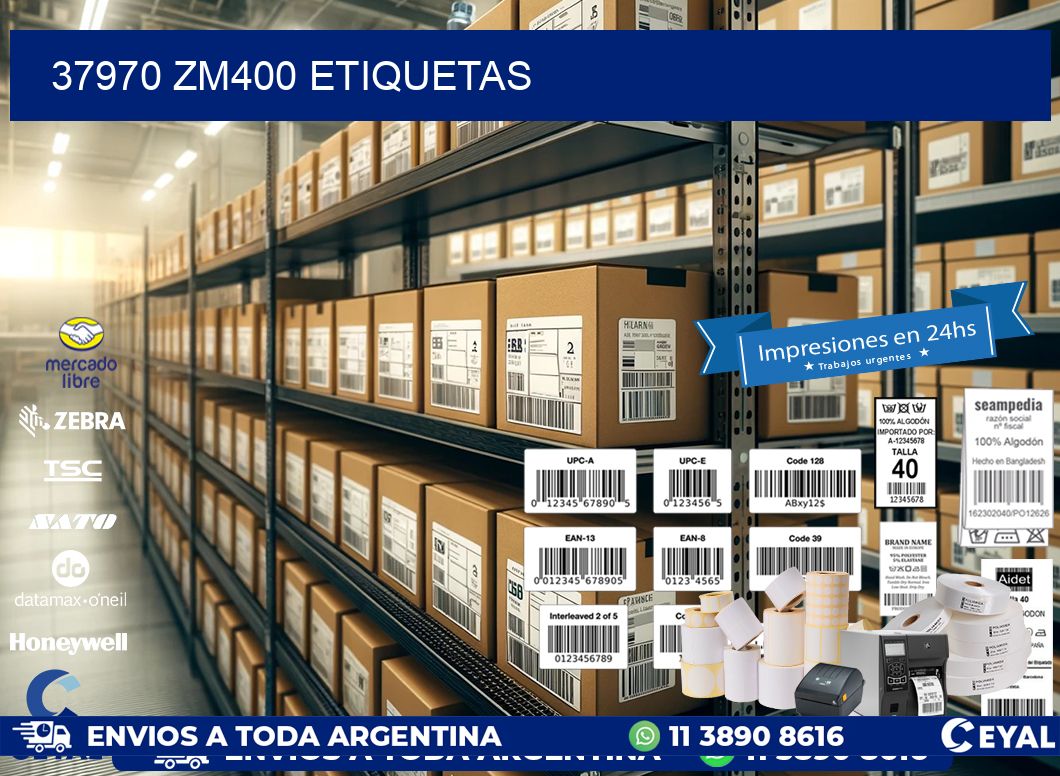 37970 ZM400 etiquetas