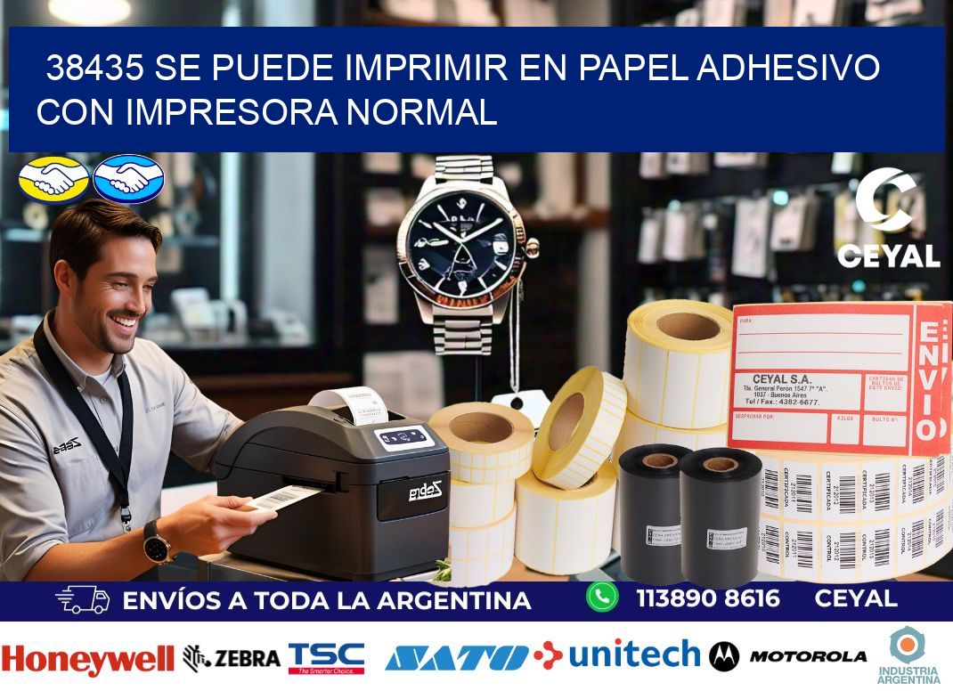 38435 Se puede imprimir en papel adhesivo con impresora normal