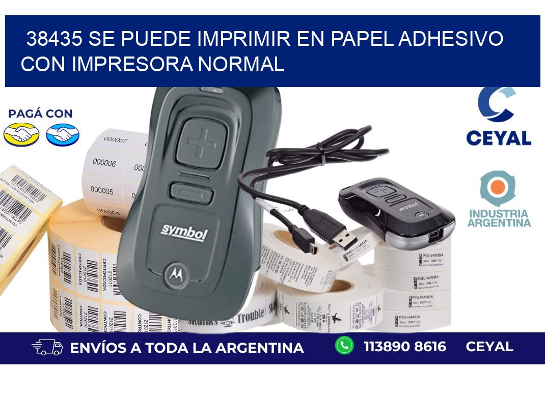 38435 Se puede imprimir en papel adhesivo con impresora normal